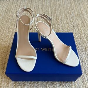 Stuart Weitzman White Sandals